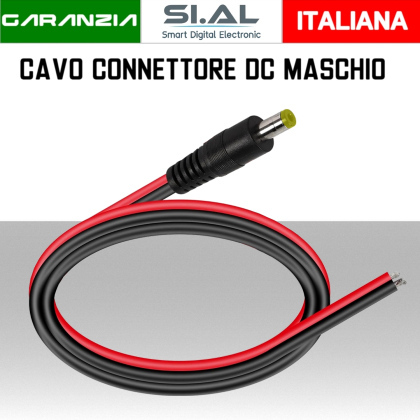  Cavo terminale alimentazione Connettore DC Maschio 30 cm