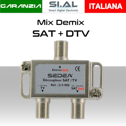 Miscelatore di segnali TV e SAT su unico cavo coassiale