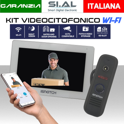 Videocitofono Wi-Fi con Monitor camera Full HD espandibile IP65