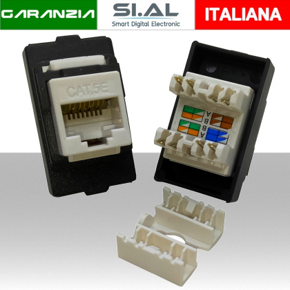 Presa di rete RJ45 CAT.5e Bianca 