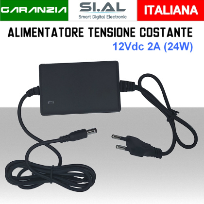Alimentatore universale 12V tensione costante 2000mA 24W Spina con cavo