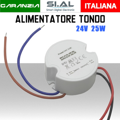 Mini alimentatore 24V da incasso 25W per illuminazione LED 