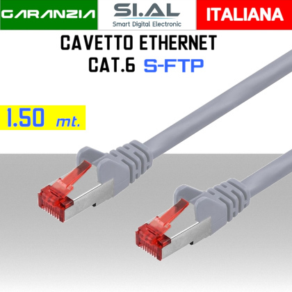 Cavo Patch EQUIP Cat.6 S/FTP 50m – Blu, LSZH, Schermato, Larghezza Banda 250 MHz, Per Reti Ad Alte Prestazioni