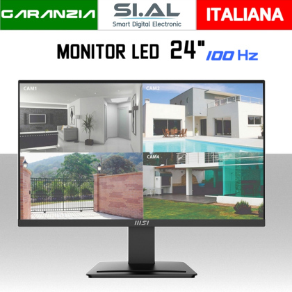 Monitor Led 24 pollici Full HD Antiriflesso a basso consumo 