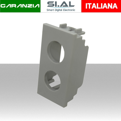 Adattatore portafrutto 2 fori BTicino MatixGo Grigio demix 