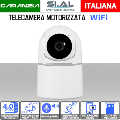 Telecamera motorizzata IP WiFi da 4MP con Audio e AutoTracking Tuya