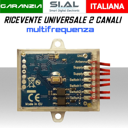 Ricevente universale 2 canali multi-frequenza per radiocomandi