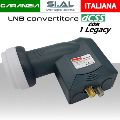 Lnb dCSS con 1 Legacy illuminatore per parabola Emme Esse 80190SA1