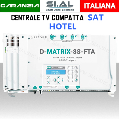 Centrale TV Hotel compatta  Fracarro D-Matrix-8S-FTA 
