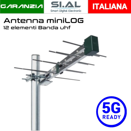  Antenna tv micro logaritmica UHF 5G Ready 12 elementi Emme Esse 2148CMD