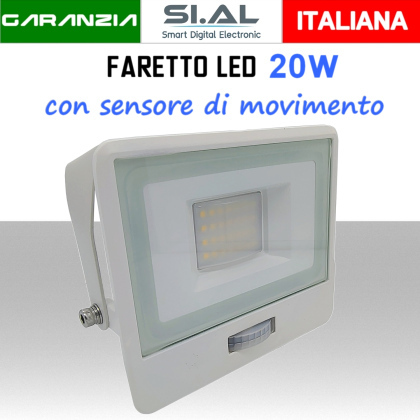 faro led con sensore PIR 20W