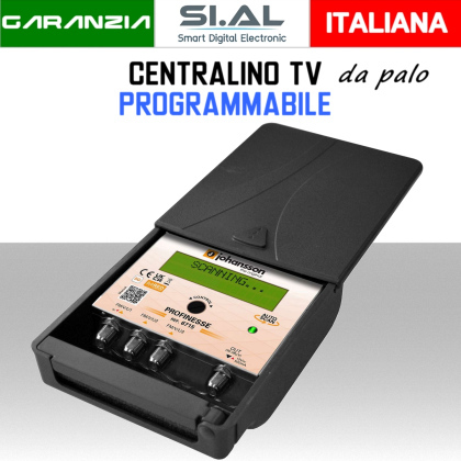 Centralina TV programmabile da palo 3 ingressi VHF-UHF 50dB Johansson KIT6715