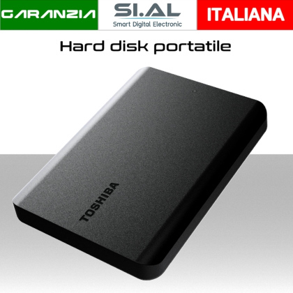 Hard disk portatile 1 TB  USB 3.2 Toshiba 1TB Canvio alta velocità