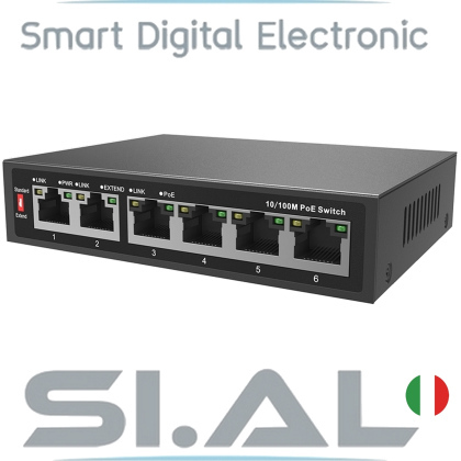 switch ethernet 6 porte poe31064pl