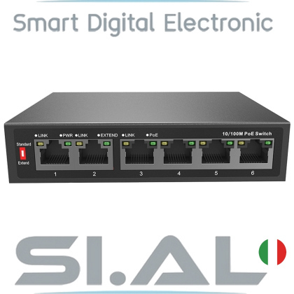 switch ethernet 6 porte poe31064pl