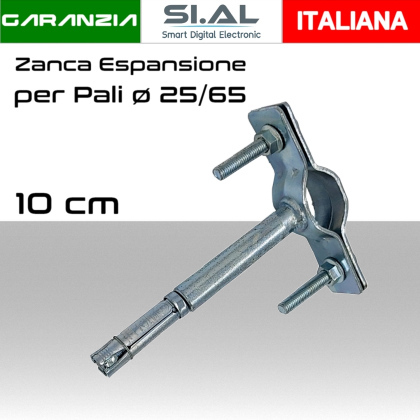 Zanca ad espansione da muro con tassello distanziata 10 cm 
