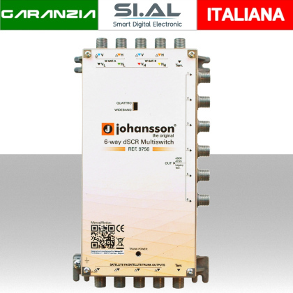 Multiswitch dCSS 6 uscite a 5 ingressi con passanti SAT/DTV WideBand JOHANSSON 9756 