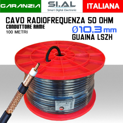 Cavo 50 Ohm per radiofrequenza Ø 10,3mm in Rame Messi e Paoloni BROAD PRO