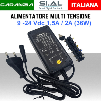 0515L Alimentatore multitensione 9-24 v 36w