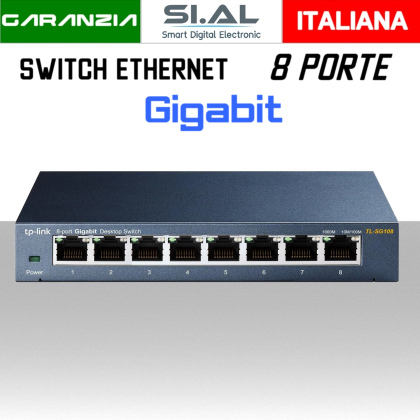 0455 Switch ethernet 8 porte gigabit