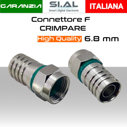 SACN196 Connettore F crimapare 6.6 mm