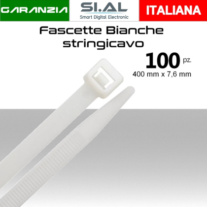ELFA7640B fascette bianche 400 x 7,6 mm