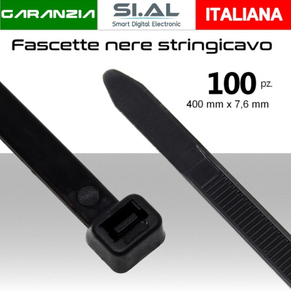 ELFA7640N fascetta nera 400 x 7,6 mm