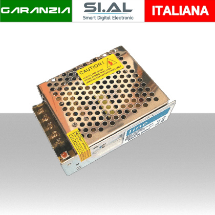 Alimentatore 24V da 60W scatolato universale in metallo 