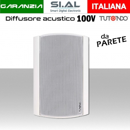 Diffusore acustico da parete Tutondo Minni 2 vie 12W 100V alta qualità