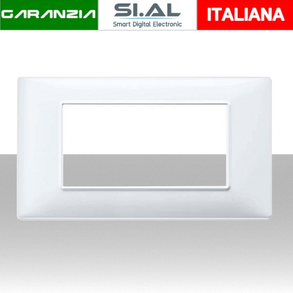 Placca 4 moduli bianca