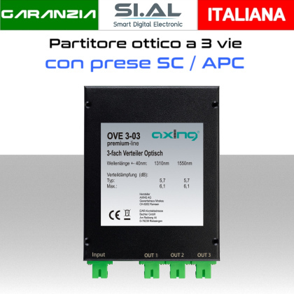 Splitter ottico 3 vie prese SC/APC