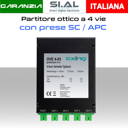 Splitter ottico 4 vie prese SC/APC