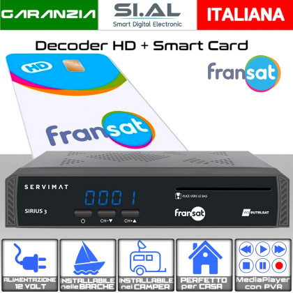 Fransat decoder servimat sirius 3
