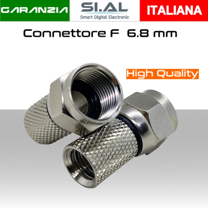 Connettore F a vite da 6,8 mm per cavo antenna con O-ring 