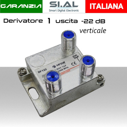 Derivatore Antenna TV Axing BAB 20-10 – 2 Vie, 10 DB, 5-1006 MHz, Schermatura Metallica 90 DB, Per DVB-T E DAB+