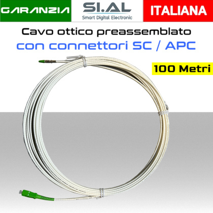 cavo ottico monomodale 100 metri sc/apc componibile