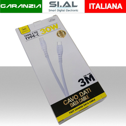 mim30-391 cavetto ricarica usb-c a usb-c da 3 metri
