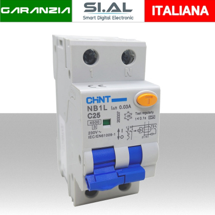 Interruttore magnetotermico differenziale 25A CHINT