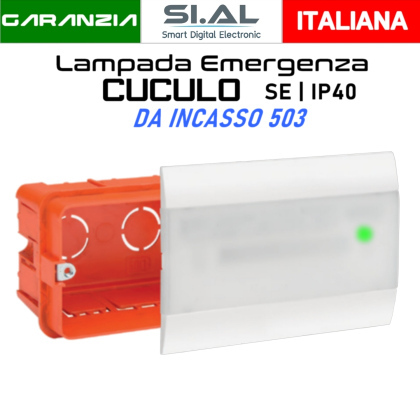 Cuculo Lampada emergenza LED da incasso 503