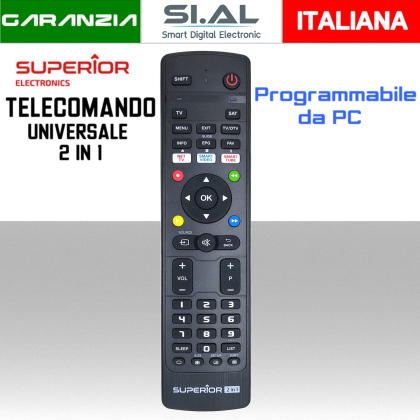 Telecomando universale 2 in 1 Programmabile da PC Modello Superior Clever SUPTPB030