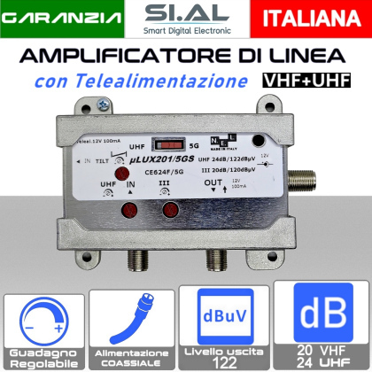 Amplificatore di linea 24dB NEL
