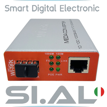 0958 Media Converter Ethernet Fibra Ottica Gigabit PoE