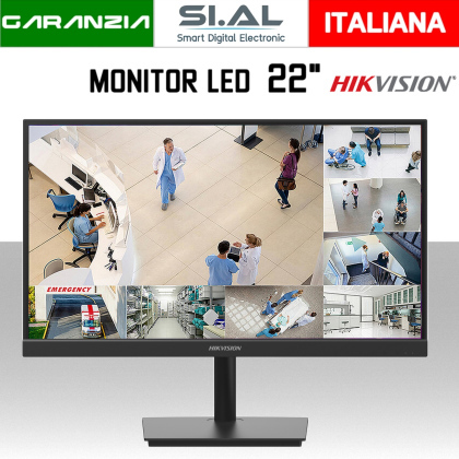 Monitor Hikvision 22 pollici per videosorveglianza