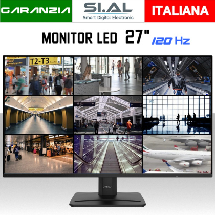 Monitor 27 pollici per videosorveglianza gioco e lavoro