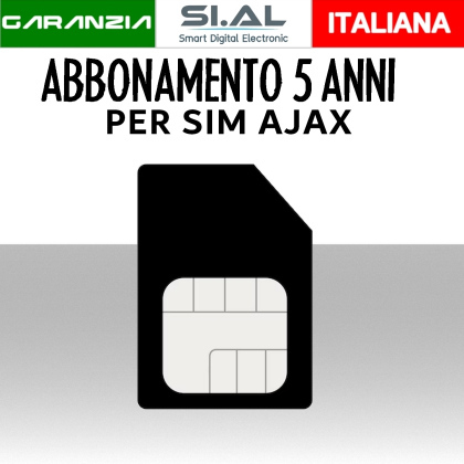 Ricarica sim Ajax 5 anni