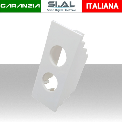 MA1922 mascherina 2 fori Vimar Linea bianca