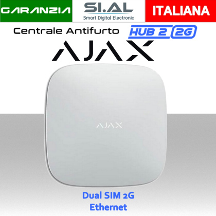 Centrale antifurto wireless Ajax Hub 2 (2G) Ethernet Dual SIM | 38239