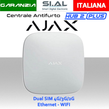 Centrale antifurto wireless Ajax Hub PLUS Ethernet WIFI Dual SIM 4G | 38245