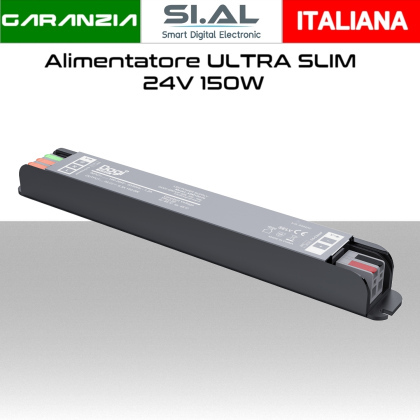 Alimentatore per LED 24V da 150W sottile con Morsetto a Leva | Dogi ASM150W