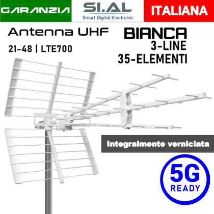 antenna 35 elementi verniciata bianca